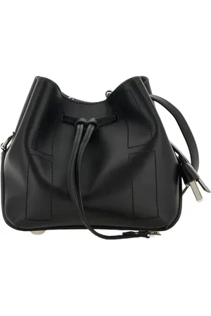 Hogan Taske, Dame, Sort, ONE SIZE, Læder, Læder Bucket Bag med justerbar rem