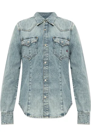Diesel Bluser & Skjorter, Dame, Blå, XS, Denim, Denimskjorte De-Waves