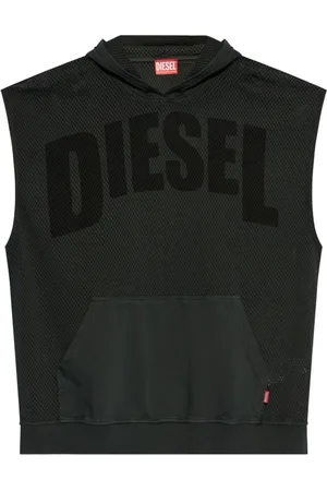 Diesel Sweathshirts & Hoodies, Herre, Sort, M, Bomuld, Ærmeløs Hættetrøje