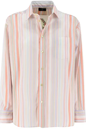Etro Bluser & Skjorter, Dame, Flerfarvet, XS, Bomuld, Stribet bomuldsskjorte