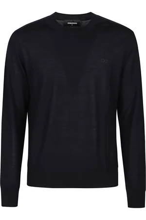 Dsquared2 Strik, Herre, Blå, L, Uld, Stilfuld strikket sweater