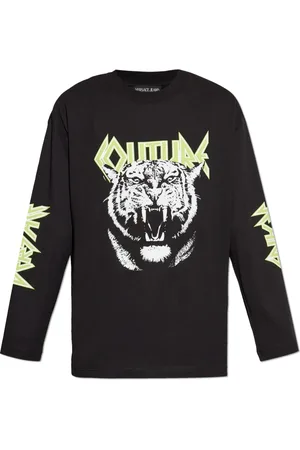 VERSACE Top, Herre, Sort, S, Bomuld, Langærmet T-shirt