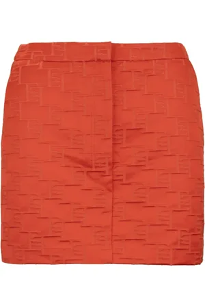 Elisabetta Franchi Nederdel, Dame, , S, Polyester, Short Nederdel med Lynlås, Hægte og Knap