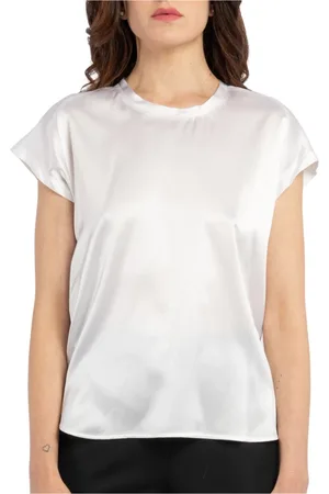 Pinko Top, Dame, Hvid, 2XS, Satin, T-shirts