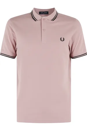 Comme des Garçons Top, Herre, Lyserød, XL, Bomuld, Rosa Polo Shirt med Energy Slogan