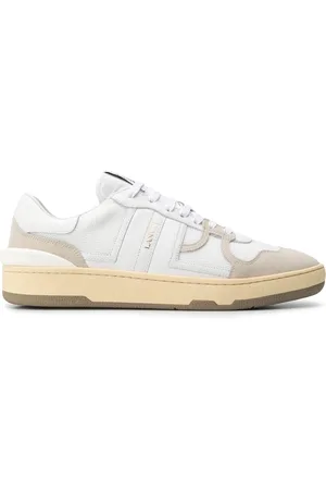 Lanvin Sko, Herre, Hvid, 44 EU, Læder, Lace-Up Sneakers