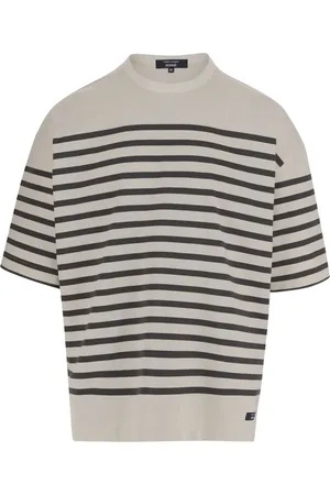 Comme des Garçons Top, Herre, Hvid, M, Bomuld, Stribet bomulds T-shirt