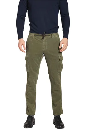 Masons Bukser, Herre, Grøn, 3XL, Bomuld, Velvet Cargo Bukser Extra Slim Fit