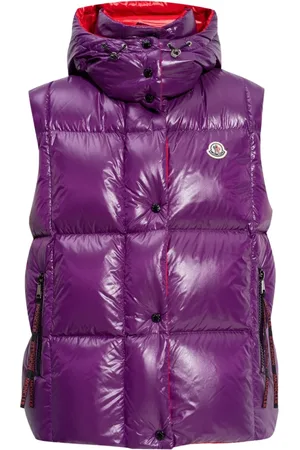 Moncler Jakke, Dame, Lilla, L, Nylon, Luzule Down Vest