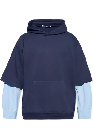 Marni Sweathshirts & Hoodies, Herre, Blå, XL, Bomuld, Hoodie med dobbelte ærmer
