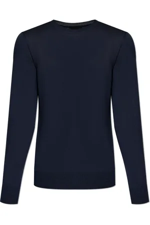 Emporio Armani Strik, Herre, Blå, L, Uld, Uld Sweater