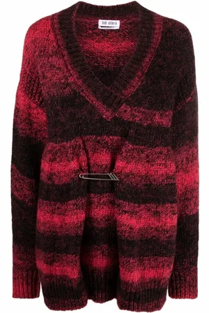 The Attico Strik, Dame, Rød, 2XS, Uld, Rød Cardigan i Uldblanding