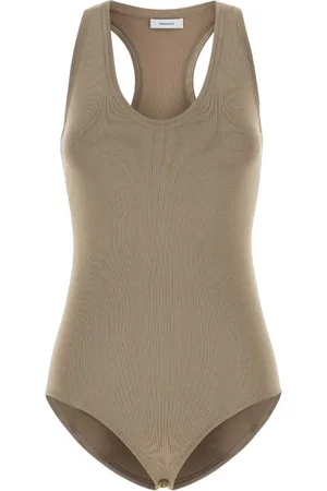 Salvatore Ferragamo Top, Dame, , M, Cappuccino Stretch Viscose Blend Bodysuit