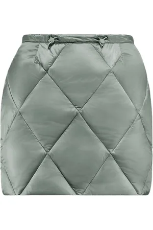 Bomboogie Nederdel, Dame, Grøn, L, Nylon, Kort Quiltet Nylon Nederdel