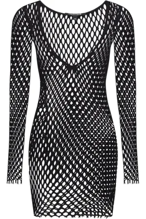 Roberto Cavalli Badetøj, Dame, Sort, ONE SIZE, Sort Strik Badedragt Cover-Up