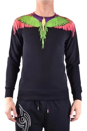 MARCELO BURLON Sweathshirts & Hoodies, Herre, Sort, 3XS, Uld, Trænings T-shirt