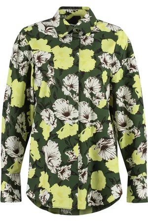 Msgm Bluser & Skjorter, Dame, Flerfarvet, S, Bomuld, Blomstret bomuldsskjorte