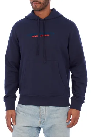 Diesel Sweathshirts & Hoodies, Herre, Blå, M, Bomuld, Urban Hoodie med trykte grafikker