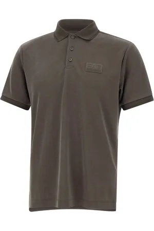 EA7 Top, Herre, Brun, M, Blød Lyocell Blandingspolo Brun