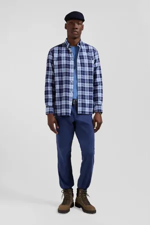 Eden Park Skjorte, Herre, Flerfarvet, 3XL, Bomuld, Ternede twill skjorte