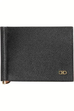 Salvatore Ferragamo Tilbehør, Herre, Sort, ONE SIZE, Uld, Stilfuld læderpung