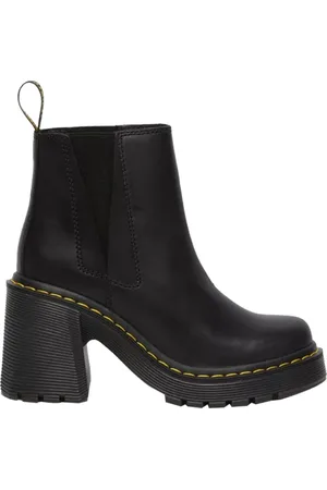 Dr. Martens Sko, Dame, Sort, 41 EU, Læder, Spence Sendal Støvler med Hæl