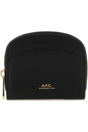 A.P.C. Tilbehør, Dame, Sort, ONE SIZE, Uld, Demi Lune Mini Compact Wallet