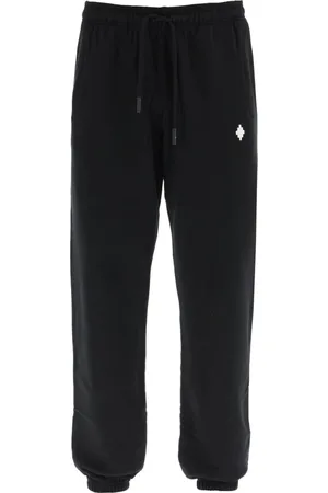 MARCELO BURLON Bukser, Herre, Sort, L, Bomuld, Cross Logo Sweatpants