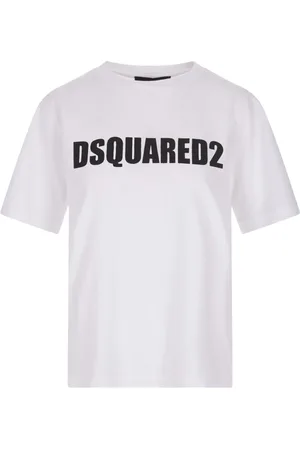 Dsquared2 Top, Dame, Hvid, 2XS, Bomuld, Easy Fit T-shirt