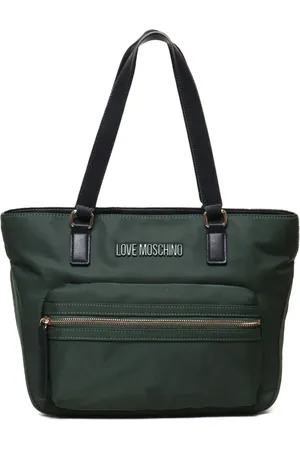 Moschino Taske, Dame, Grøn, ONE SIZE, Nylon, Nylon Tote Bag med lynlås