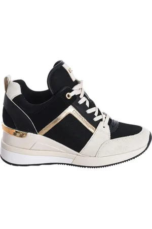 Michael Kors Sko, Dame, Flerfarvet, 41 1/2 EU, Læder, Tricolor Læder Sneakers med Ruskind Detaljer