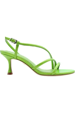 Lola Cruz Sko, Dame, Grøn, 36 EU, Læder, Slanke Højhælede Sandaler