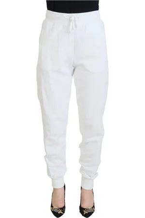Dolce & Gabbana Bukser, Dame, Hvid, XS, Bomuld, Sweatpants