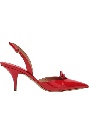 Salvatore Ferragamo Sko, Dame, Rød, 37 1/2 EU, Gylla Pumps med lav hæl