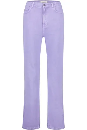 Fabienne Chapot Jeans, Dame, Lilla, W26, Denim, Mid-high Waist Denim Bukser