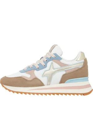 W6YZ Sko, Dame, Lyserød, 39 EU, Suede, Technical fabric and suede sneakers Yak-W.