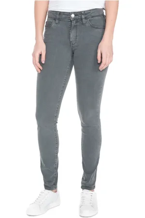 Calvin Klein Jeans, Dame, Grå, W29, Uld, Stilfulde Bukser