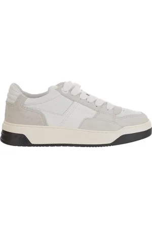Hogan Sko, Herre, Grå, 42 1/2 EU, Læder, Læder Sneakers med Ruskind Indsatser