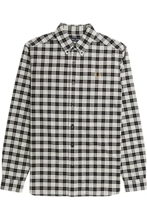 Fred Perry Skjorte, Herre, Sort, S, Bomuld, Tartan Oxford Skjorte