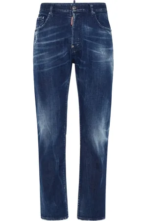 Dsquared2 Jeans, Herre, Blå, L, Denim, Lysvaskede Slim Fit Denim Jeans