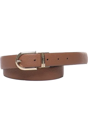 Emporio Armani Tilbehør, Dame, , 75 CM, Læder, Læderbælte med spænde