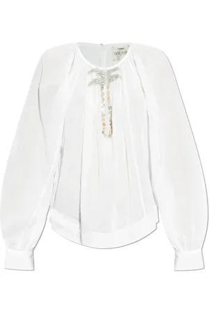FORTE FORTE Bluser & Skjorter, Dame, Hvid, XS, Bomuld, Top med Applikationer