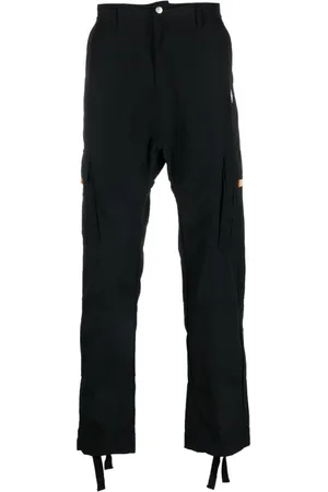 MARCELO BURLON Bukser, Herre, Sort, M, Nylon, Sort Hvid Kryds Cargobukser