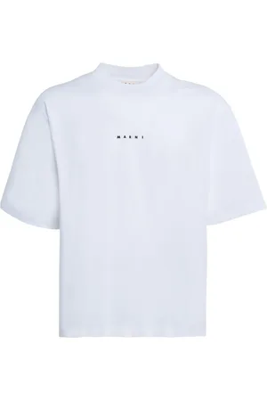 Marni Top, Herre, Hvid, S, Bomuld, Logo Bomulds T-Shirt