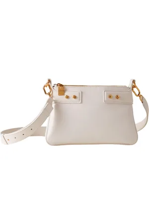 Borbonese Taske, Dame, Hvid, ONE SIZE, Læder, Armor Crossbody Lille Lædertaske