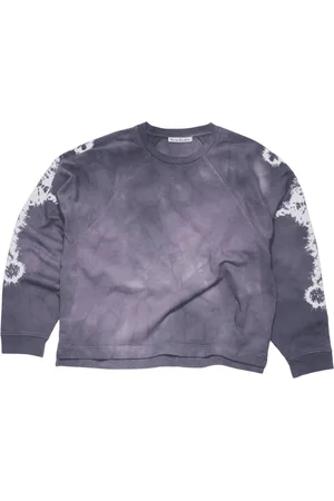 Acne Studios Sweathshirts & Hoodies, Herre, Lilla, M, Bomuld, Lilla Tie Dye Crewneck Sweatshirt