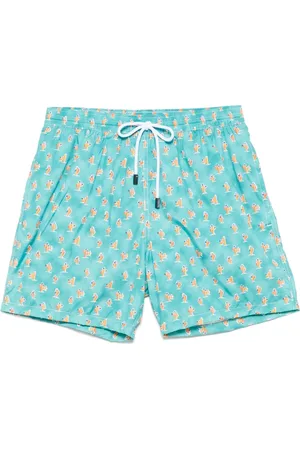BARBA Badetøj, Herre, Blå, XL, Polyester, Polyester Badeshorts med sidelommer