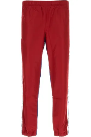 Lacoste Bukser, Herre, Rød, S, Polyester, Two-tone Polyester Joggers