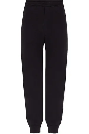 Alexander McQueen Bukser, Herre, Sort, L, Bomuld, Bomuldssweatpants med sidelogo detalje