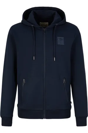 JOOP! Sweathshirts & Hoodies, Herre, Blå, M, Uld, Mørkeblå herre hættetrøje sportsjakke